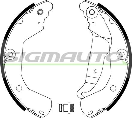 SIGMAUTO SFA636 - Brake Shoe Set www.autospares.lv