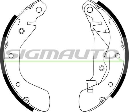 SIGMAUTO SFA633 - Brake Shoe Set www.autospares.lv