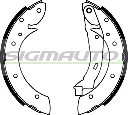 SIGMAUTO SFA106 - Brake Shoe Set www.autospares.lv