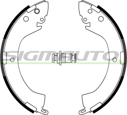 SIGMAUTO SFA813A - Bremžu loku komplekts www.autospares.lv