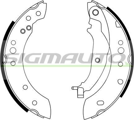 SIGMAUTO SFA832 - Bremžu loku komplekts www.autospares.lv