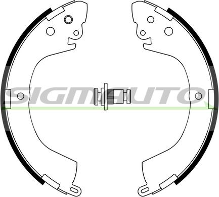 SIGMAUTO SFA824 - Bremžu loku komplekts www.autospares.lv