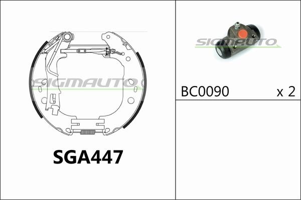 SIGMAUTO SGA447 - Bremžu loku komplekts autospares.lv