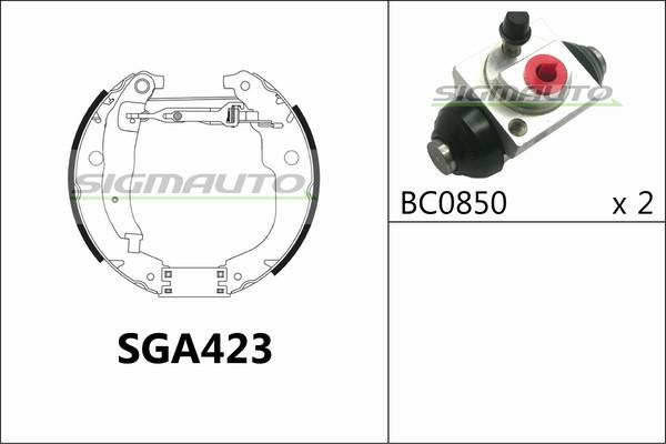 SIGMAUTO SGA423 - Brake Shoe Set www.autospares.lv