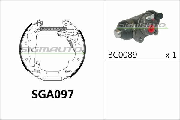 SIGMAUTO SGA097 - Bremžu loku komplekts autospares.lv