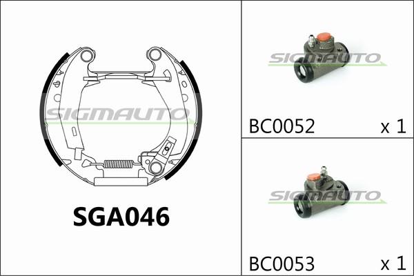 SIGMAUTO SGA046 - Brake Shoe Set www.autospares.lv