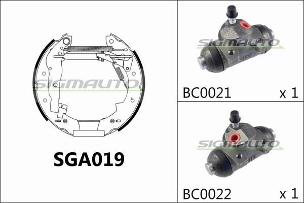 SIGMAUTO SGA019 - Bremžu loku komplekts autospares.lv