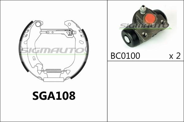 SIGMAUTO SGA108 - Bremžu loku komplekts autospares.lv