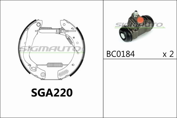 SIGMAUTO SGA220 - Bremžu loku komplekts autospares.lv