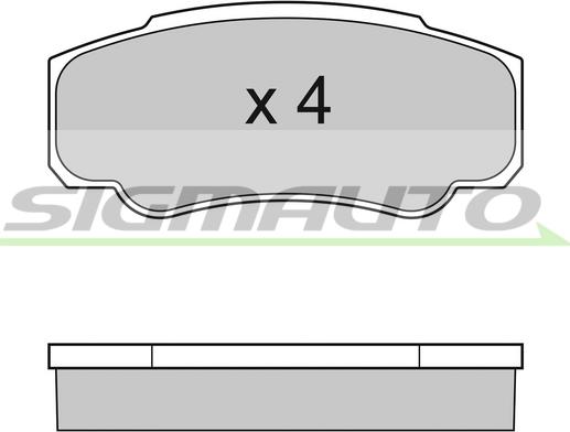 SIGMAUTO SPA996TR - Тормозные колодки, дисковые, комплект www.autospares.lv