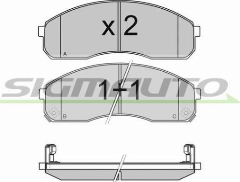 SIGMAUTO SPA991 - Bremžu uzliku kompl., Disku bremzes www.autospares.lv