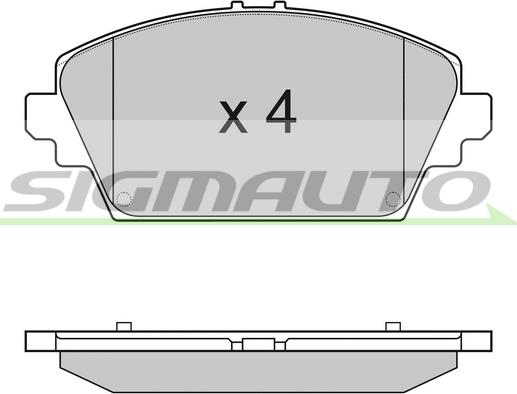 SIGMAUTO SPA945 - Bremžu uzliku kompl., Disku bremzes autospares.lv