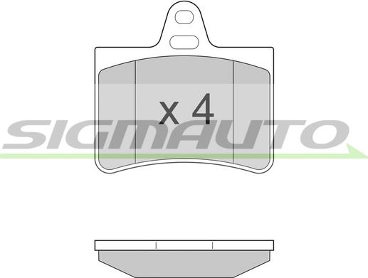 SIGMAUTO SPA938 - Bremžu uzliku kompl., Disku bremzes autospares.lv