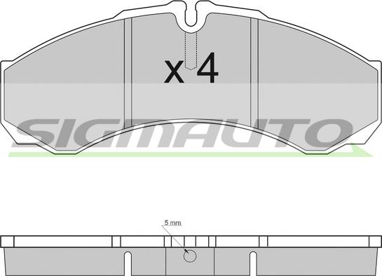 SIGMAUTO SPA925TR - Brake Pad Set, disc brake www.autospares.lv