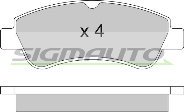 SIGMAUTO SPA928 - Brake Pad Set, disc brake www.autospares.lv