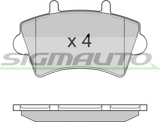 SIGMAUTO SPA975TR - Bremžu uzliku kompl., Disku bremzes autospares.lv