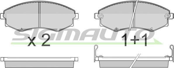 SIGMAUTO SPA494 - Brake Pad Set, disc brake www.autospares.lv