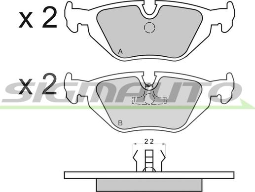 SIGMAUTO SPA498 - Brake Pad Set, disc brake www.autospares.lv