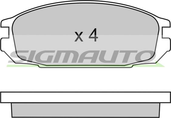 SIGMAUTO SPA445 - Bremžu uzliku kompl., Disku bremzes autospares.lv