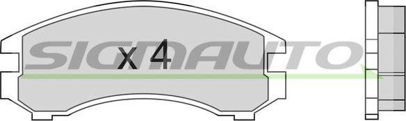 SIGMAUTO SPA441 - Тормозные колодки, дисковые, комплект www.autospares.lv