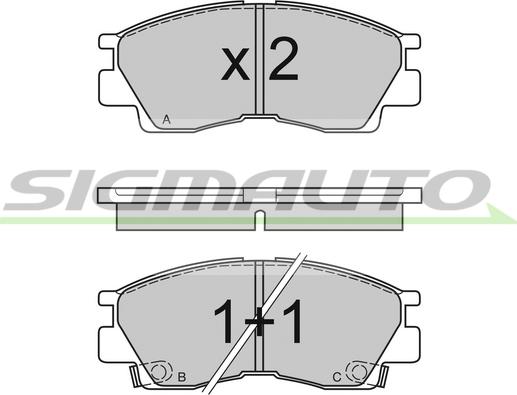 SIGMAUTO SPA453 - Brake Pad Set, disc brake www.autospares.lv