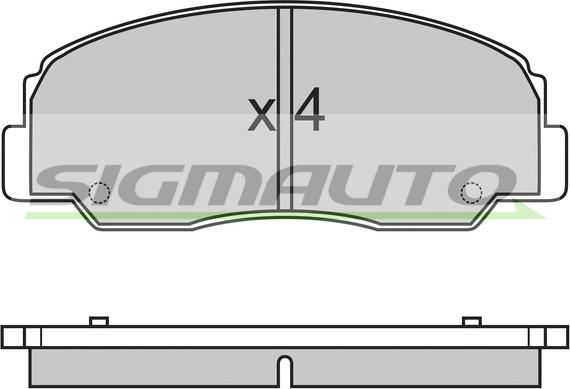 SIGMAUTO SPA461 - Brake Pad Set, disc brake www.autospares.lv