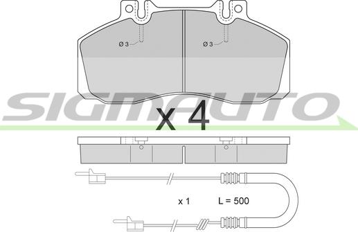 SIGMAUTO SPA409 - Bremžu uzliku kompl., Disku bremzes autospares.lv