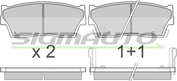 SIGMAUTO SPA419 - Brake Pad Set, disc brake www.autospares.lv