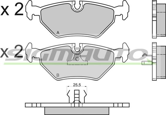 SIGMAUTO SPA415 - Brake Pad Set, disc brake www.autospares.lv