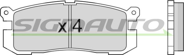 SIGMAUTO SPA424 - Bremžu uzliku kompl., Disku bremzes www.autospares.lv