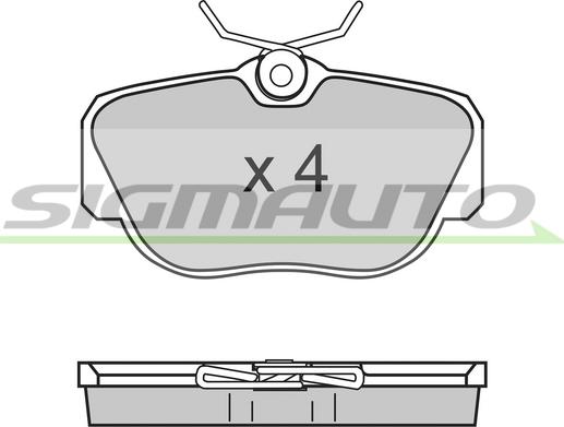 SIGMAUTO SPA425 - Bremžu uzliku kompl., Disku bremzes www.autospares.lv