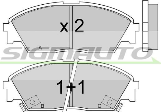 SIGMAUTO SPA479 - Brake Pad Set, disc brake www.autospares.lv