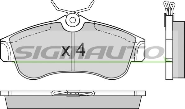 SIGMAUTO SPA470 - Bremžu uzliku kompl., Disku bremzes autospares.lv