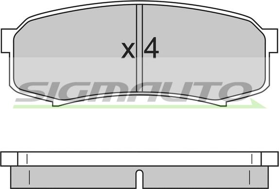 SIGMAUTO SPA597 - Brake Pad Set, disc brake www.autospares.lv