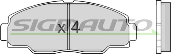 SIGMAUTO SPA540 - Brake Pad Set, disc brake www.autospares.lv