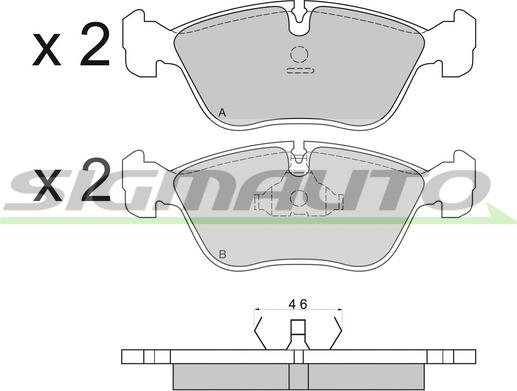 SIGMAUTO SPA559 - Brake Pad Set, disc brake www.autospares.lv