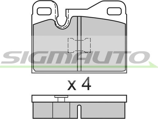 SIGMAUTO SPA555 - Bremžu uzliku kompl., Disku bremzes autospares.lv