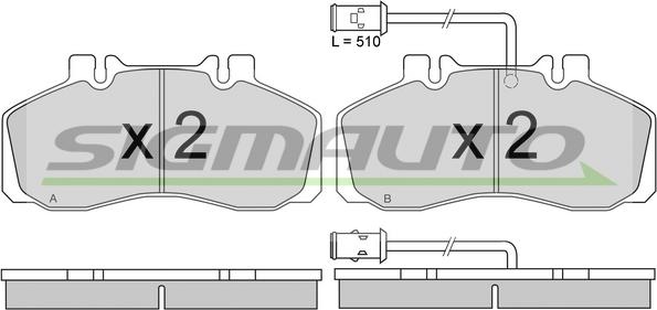 SIGMAUTO SPA568 - Bremžu uzliku kompl., Disku bremzes www.autospares.lv