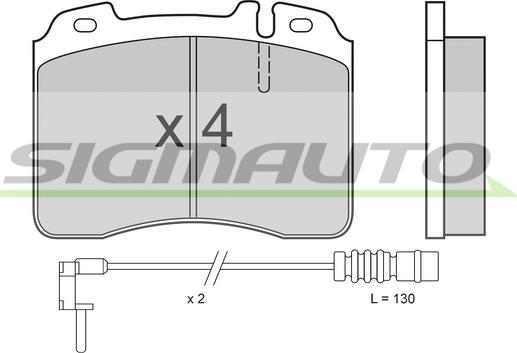 SIGMAUTO SPA506 - Bremžu uzliku kompl., Disku bremzes autospares.lv