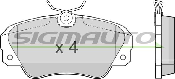 SIGMAUTO SPA514 - Brake Pad Set, disc brake www.autospares.lv