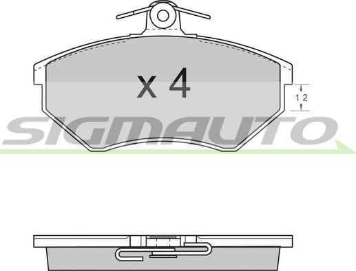 SIGMAUTO SPA531 - Тормозные колодки, дисковые, комплект www.autospares.lv