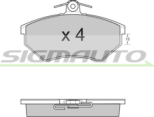 SIGMAUTO SPA532 - Bremžu uzliku kompl., Disku bremzes www.autospares.lv