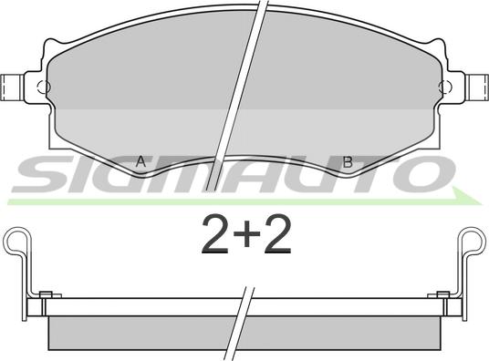 SIGMAUTO SPA572 - Brake Pad Set, disc brake www.autospares.lv