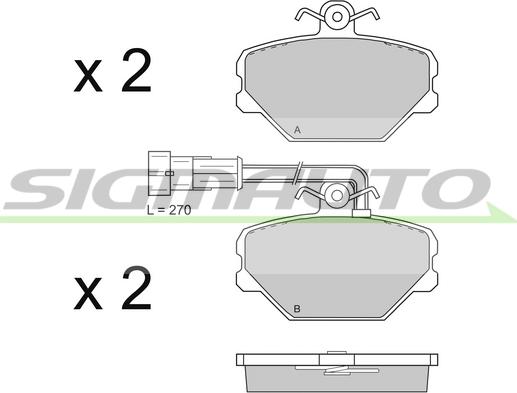 SIGMAUTO SPA693 - Brake Pad Set, disc brake www.autospares.lv