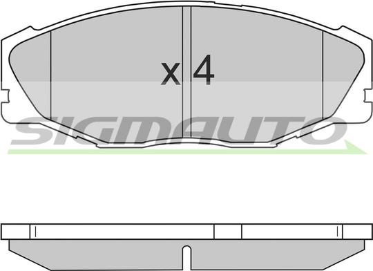 SIGMAUTO SPA697 - Bremžu uzliku kompl., Disku bremzes www.autospares.lv