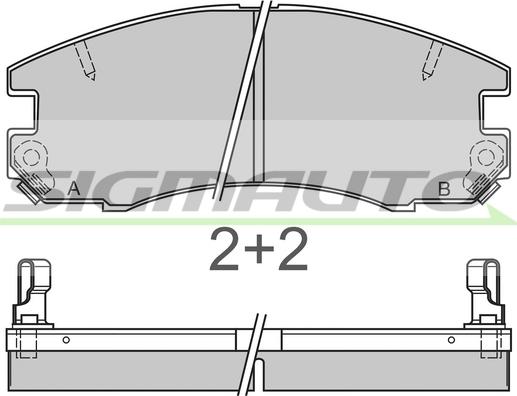 Pemebla JAPPA-249AF - Brake Pad Set, disc brake www.autospares.lv