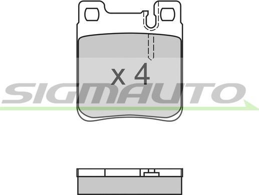 SIGMAUTO SPA653 - Bremžu uzliku kompl., Disku bremzes www.autospares.lv