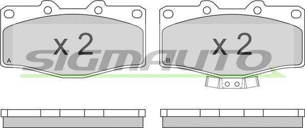 SIGMAUTO SPA618 - Brake Pad Set, disc brake www.autospares.lv