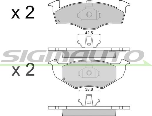 SIGMAUTO SPA682 - Brake Pad Set, disc brake www.autospares.lv