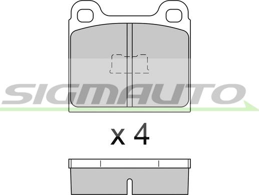 SIGMAUTO SPA091 - Bremžu uzliku kompl., Disku bremzes www.autospares.lv